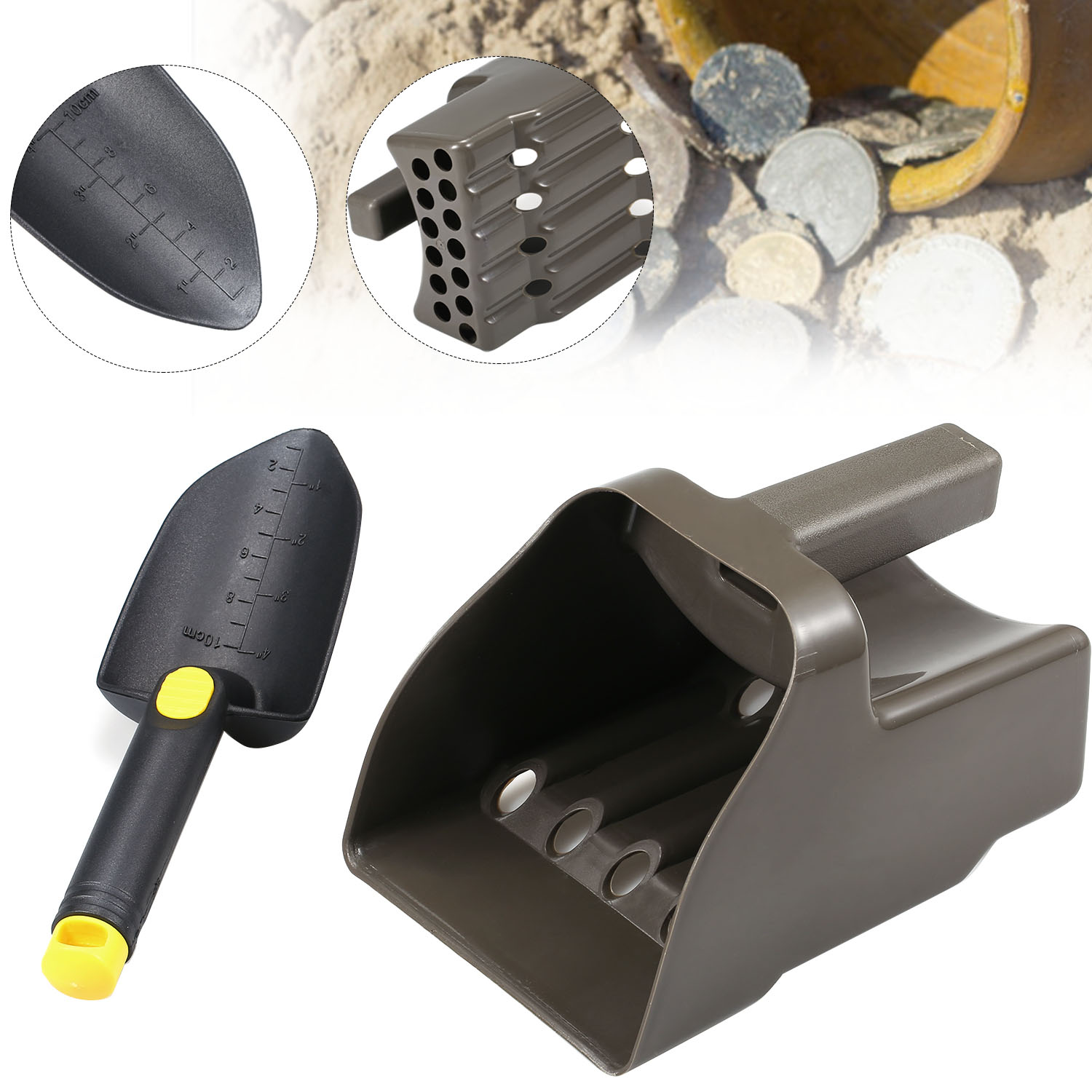 Treasure Hunting Shovel Digging Tool - 금속 탐지 및 보물 찾기용 모래